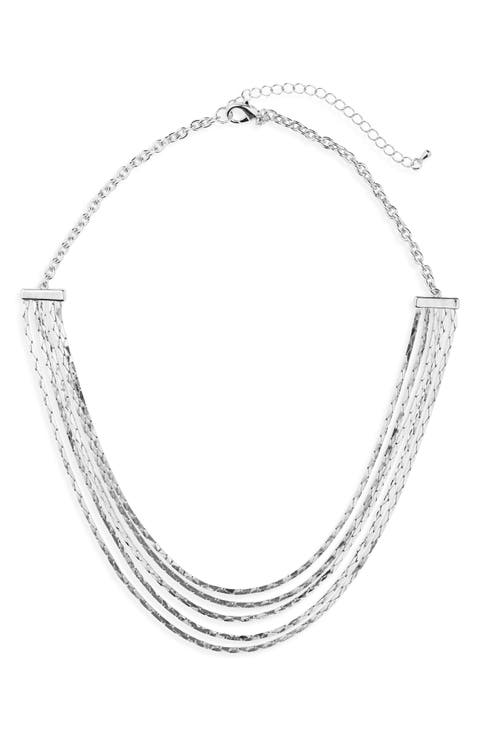 Layered Chain Collar Necklace