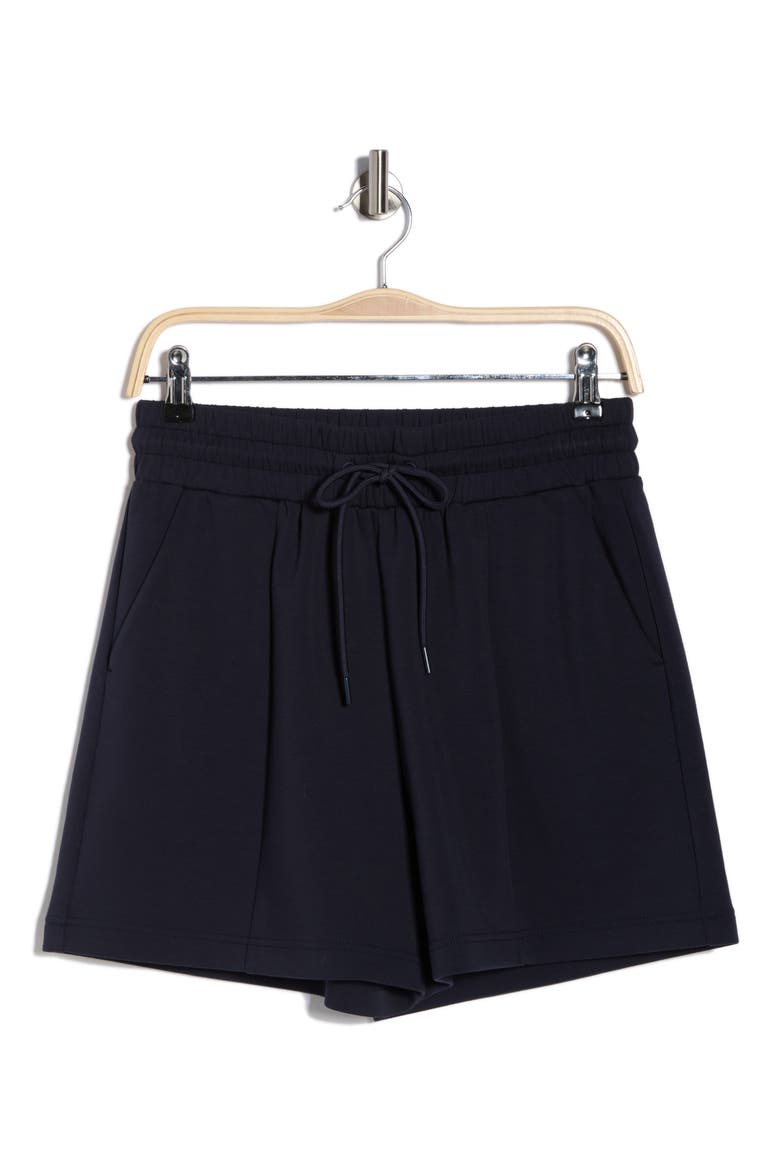 Whisper Knit High Waist Shorts, Alternate, color, NAVY SAPPHIRE