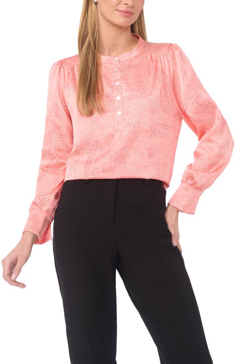 Halogen® Geo Print Woven Shirt