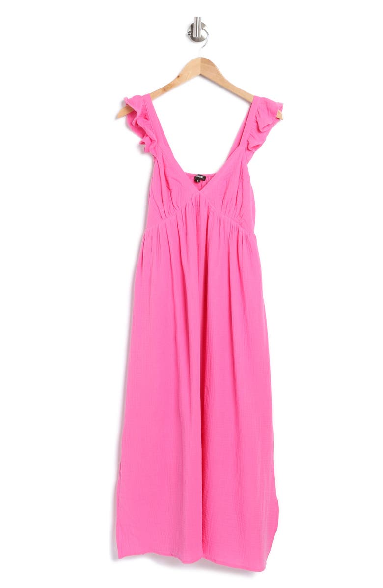WISHLIST Ruffle Cotton Gauze Dress, Alternate, color,