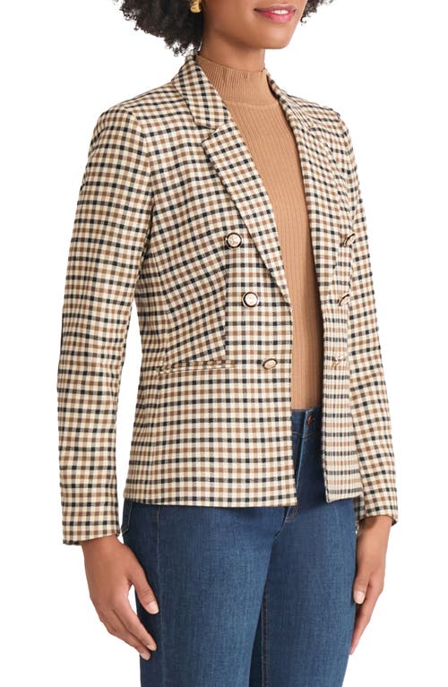 Jones New York Check Faux Double Breasted Blazer In Multi