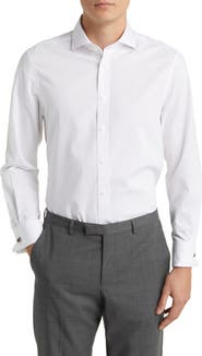 Charles Tyrwhitt Non-Iron Poplin Cutaway Slim Fit Shirt Double Cuff