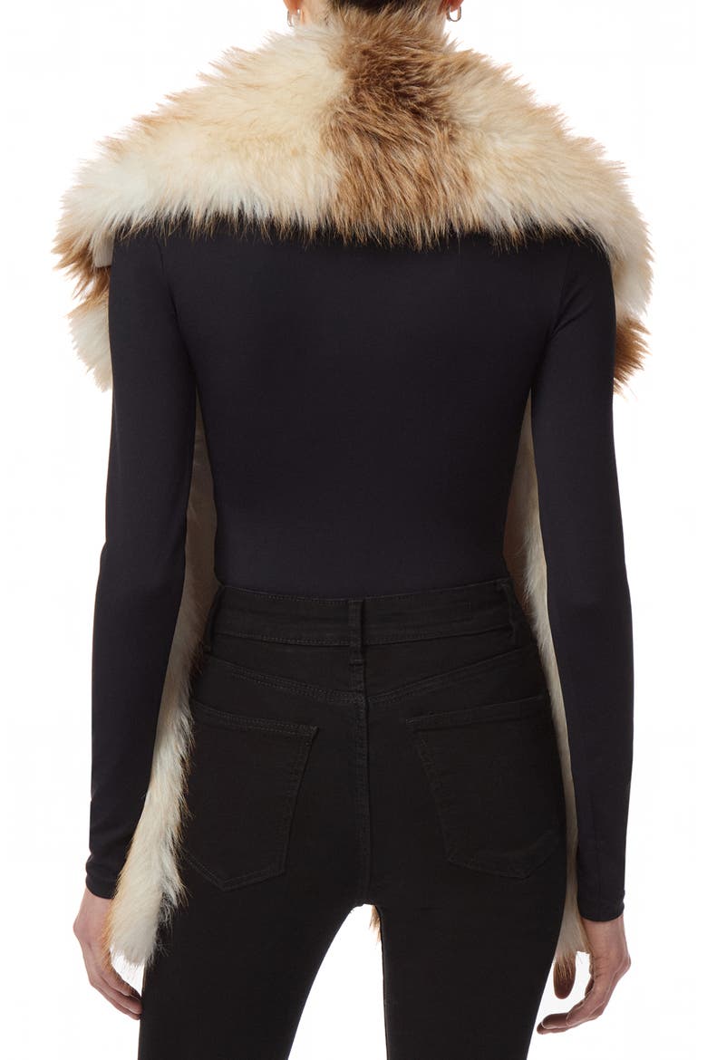 Mia Faux Fur Collar, Alternate, color, BEIGE MULTI