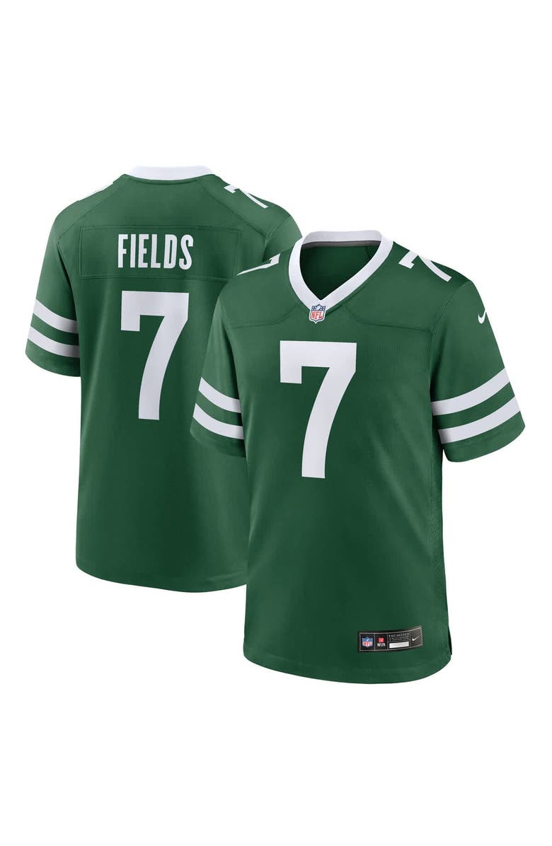 Nike Youth Nike Justin Fields Legacy Green New York Jets Game Player Jersey, Main, color, Green
