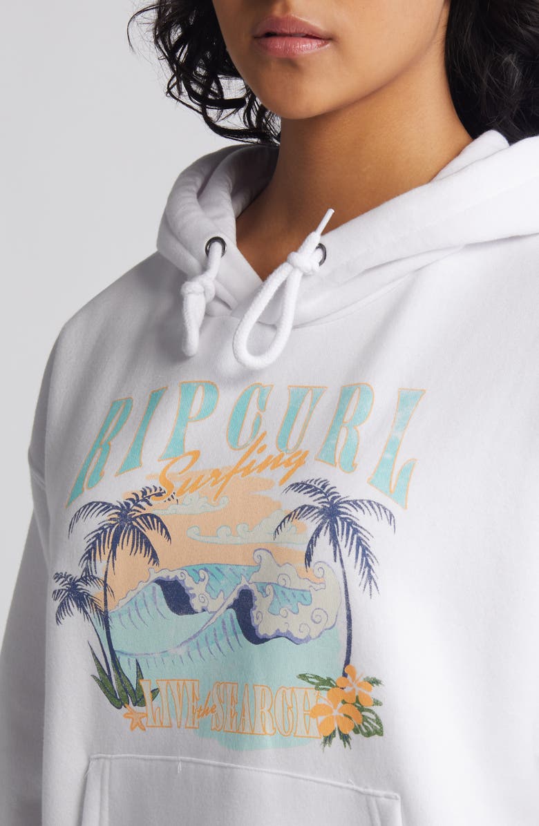 Rip Curl Paradise Palms Fleece Graphic Hoodie, Alternate, color, White