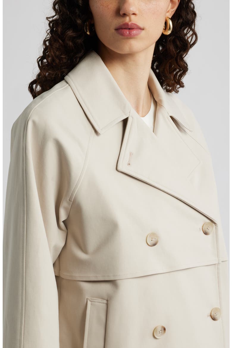 Stretch Cotton Trench Coat, Alternate, color, BEIGE OATMEAL