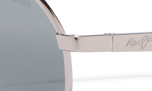 Maui Jim 52mm Polarized Round Sunglasses In Gray