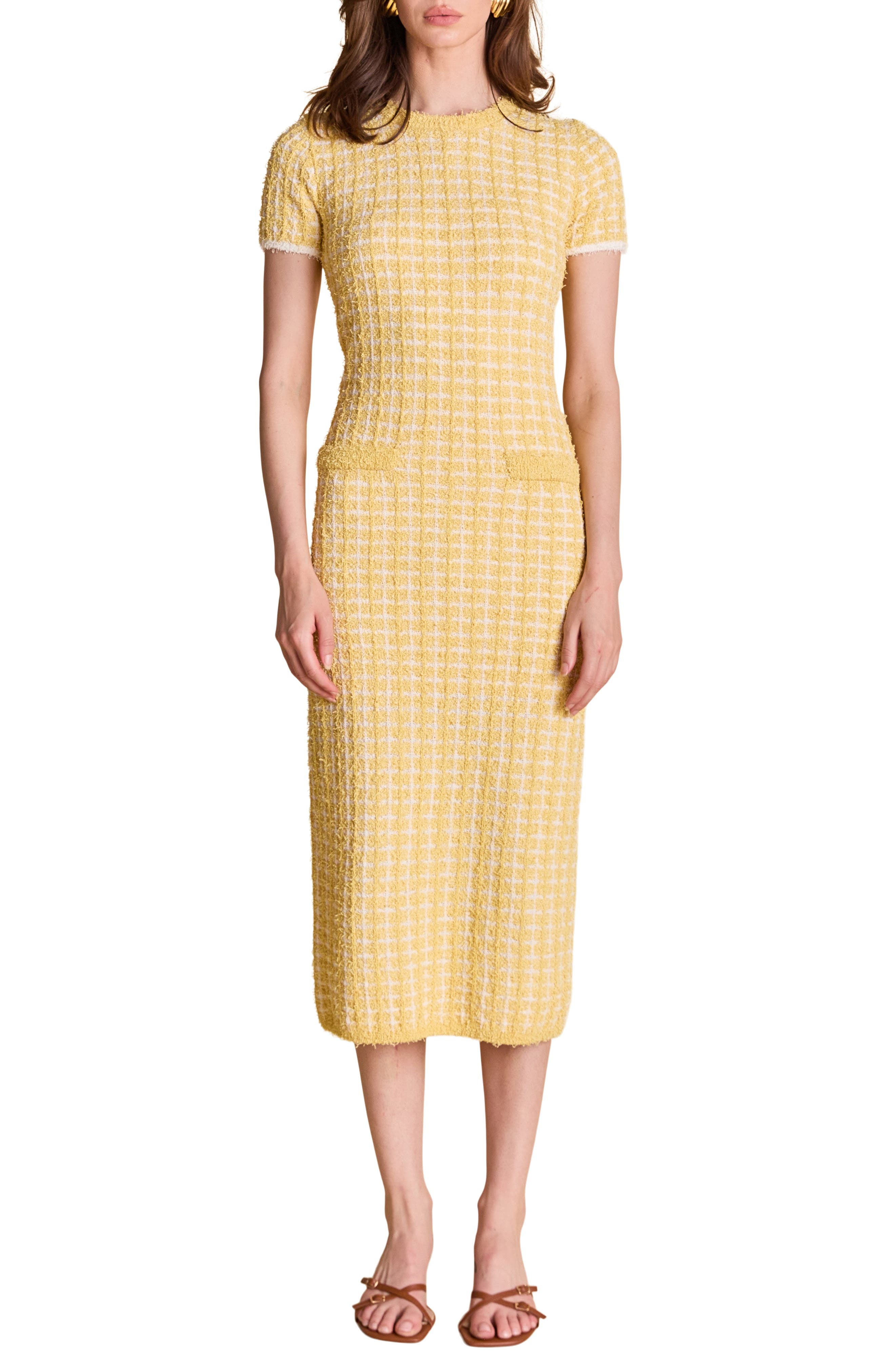 Check Knit Dress