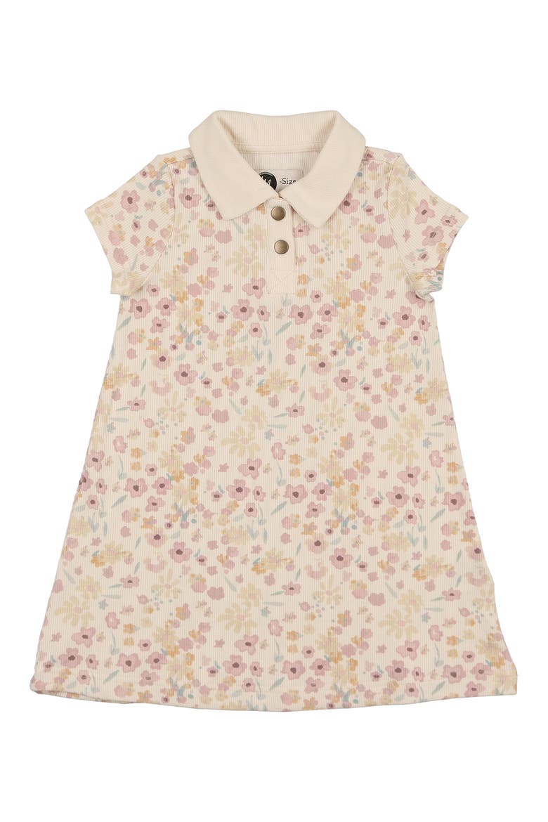 Kids' Pretty Garden Cotton Blend Shirtdress, Main, color, BEIGE