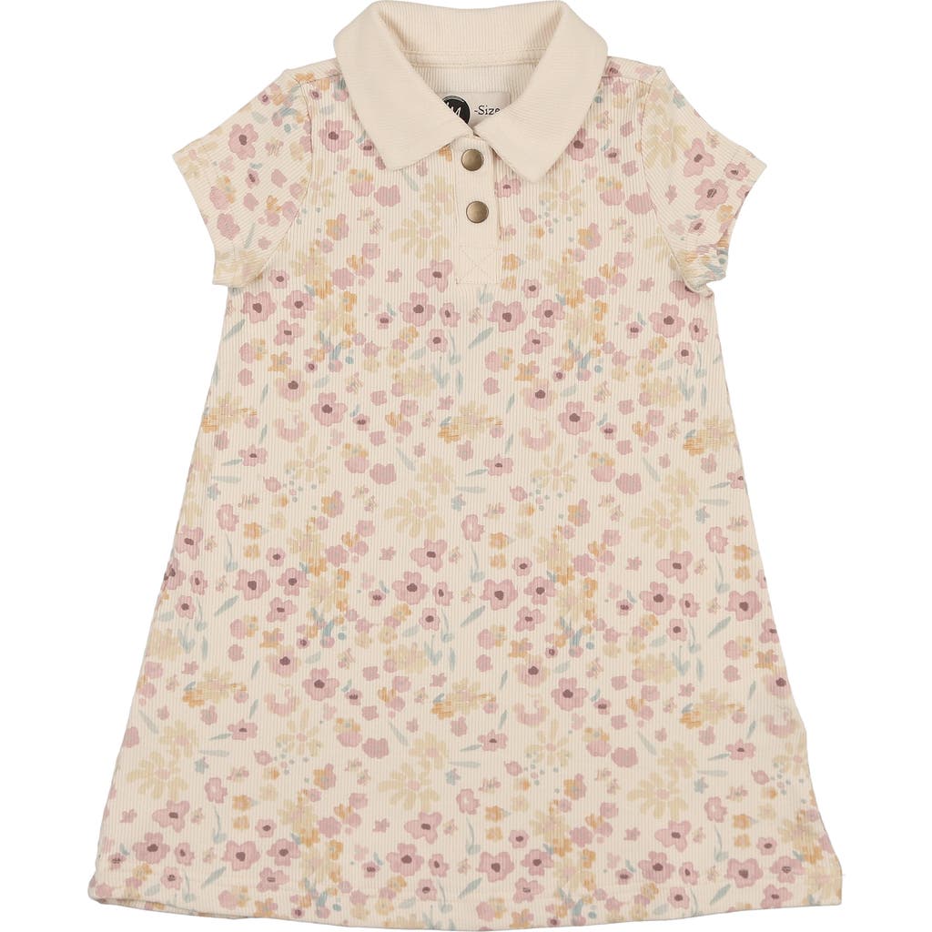 Maniere Manière Kids' Pretty Garden Cotton Blend Shirtdress In Neutral