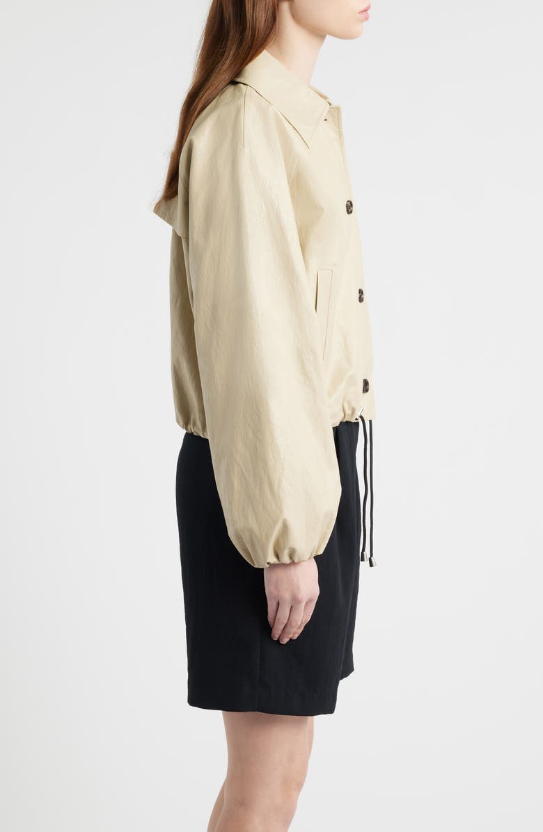 Rails North Drawstring Hem Faux Leather Jacket, Alternate, color, Dune