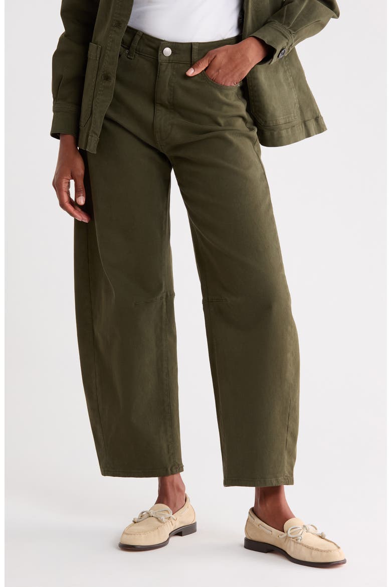 Miro High Waist Barrel Leg Jeans, Main, color, TRELLIS