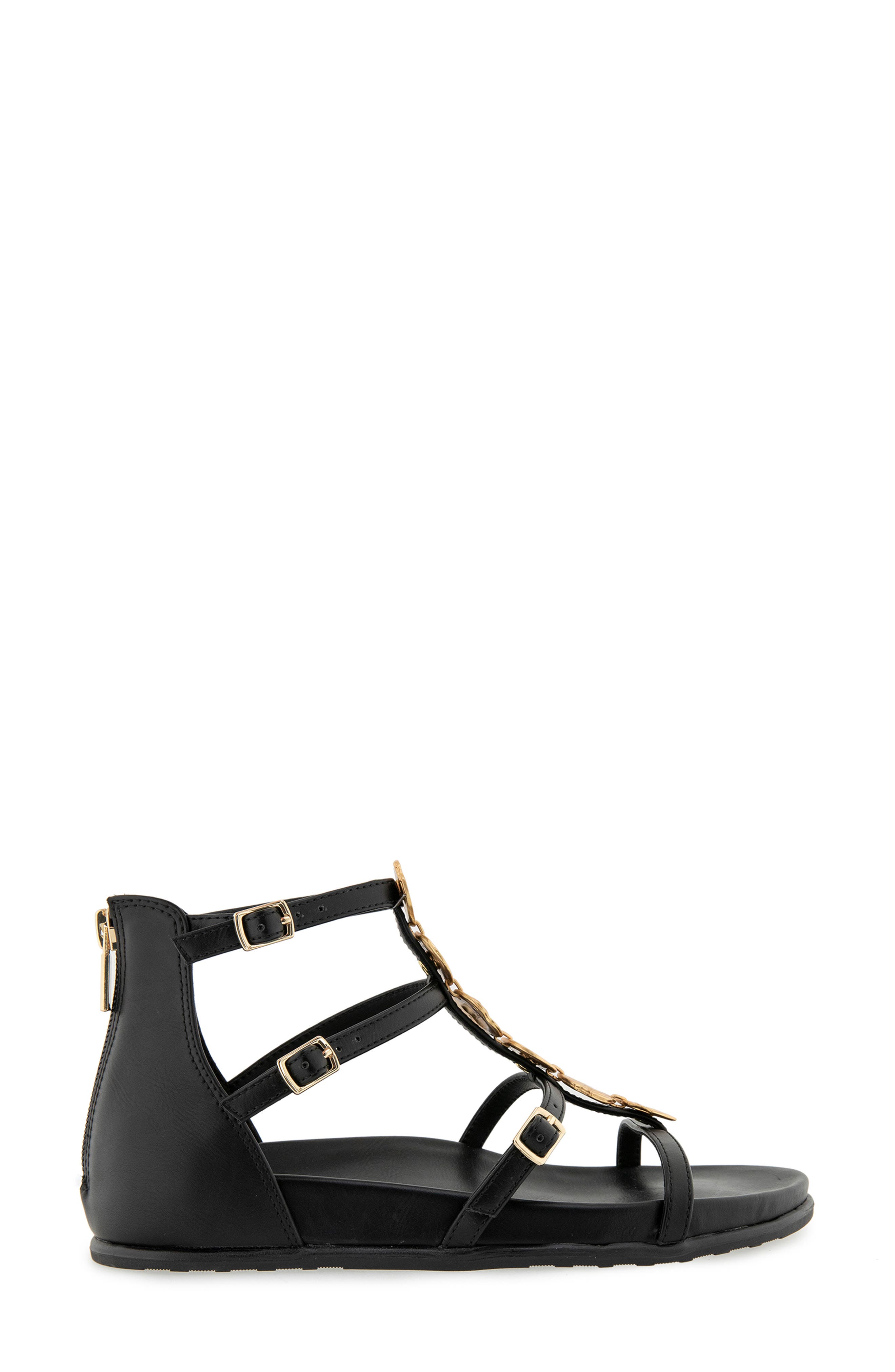 Rebecca Minkoff Hadley Cage Sandal, Alternate, color, Black