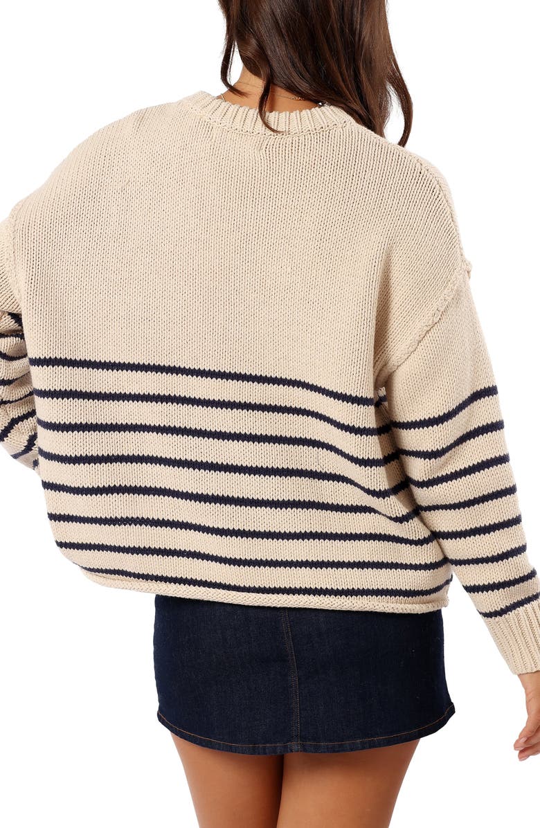 Petal & Pup Tenzie Stripe Crewneck Sweater, Alternate, color,