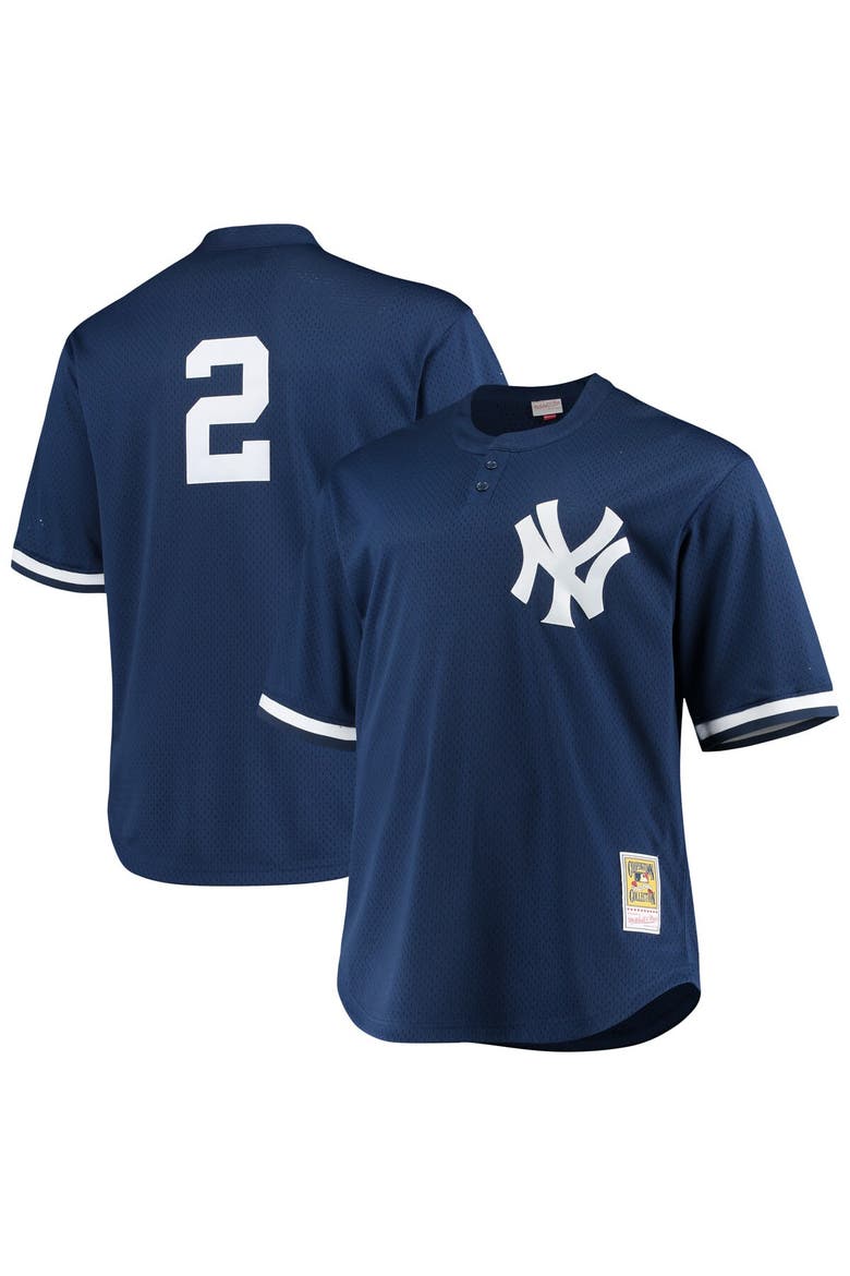 Men's Mitchell & Ness Derek Jeter Navy New York Yankees Big & Tall Batting Practice Replica Player Jersey, Main, color, Navy