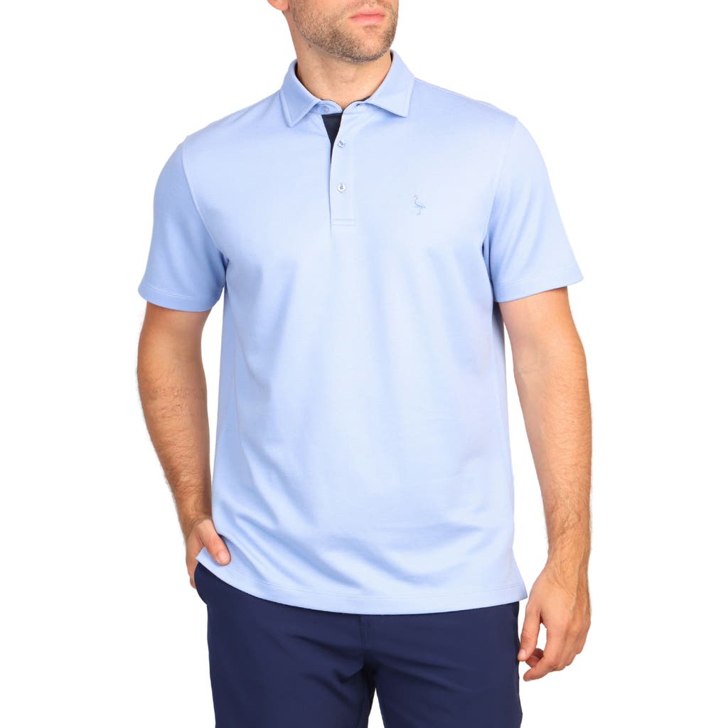 Shop Tailorbyrd Solid Modal Blend Polo In Sky Blue