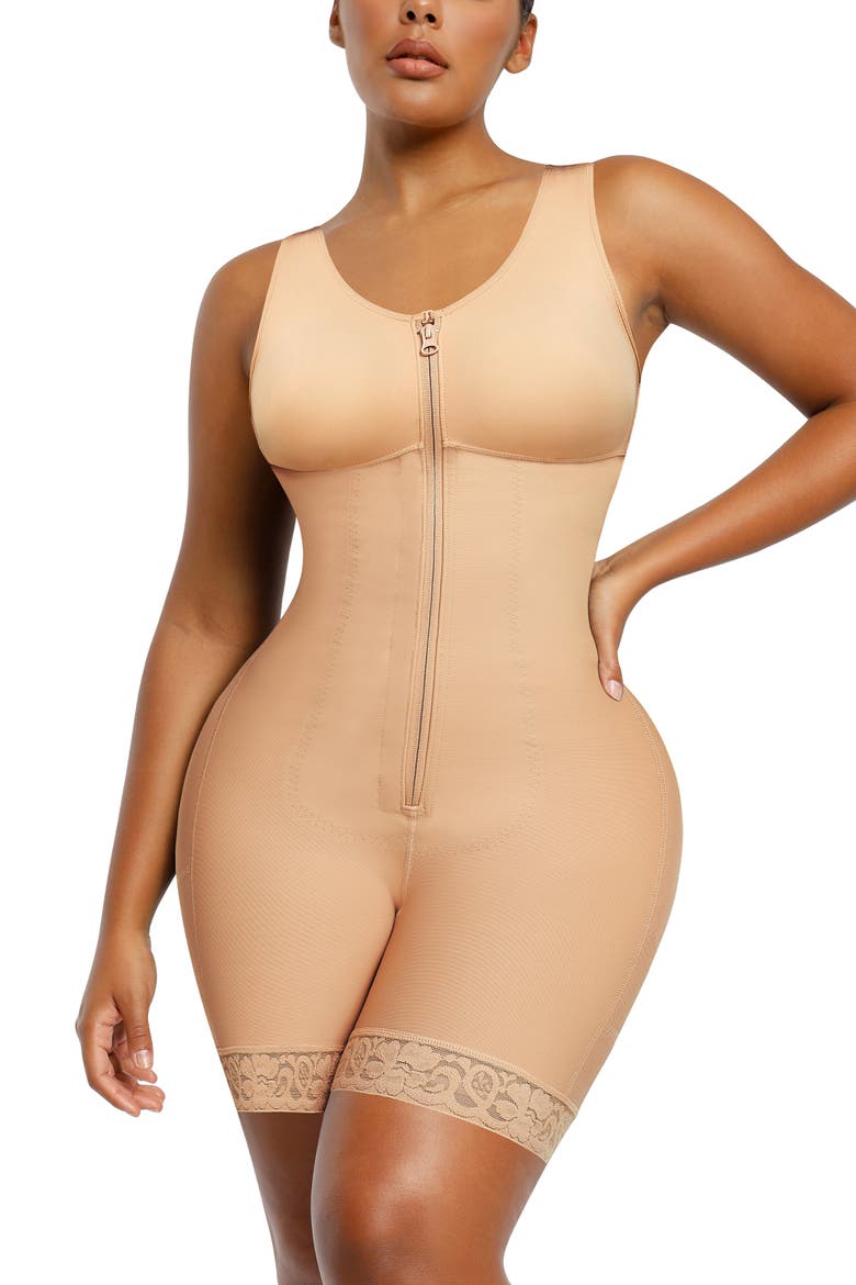 AirSlim® Full Coverage Sculpting Bodysuit, Main, color, Pinkish Beige