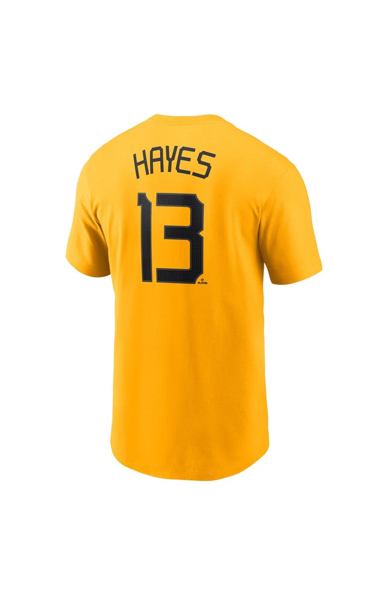Nike Men's Nike Ke'Bryan Hayes Gold Pittsburgh Pirates Fuse City Connect Name & Number T-Shirt, Alternate, color, 