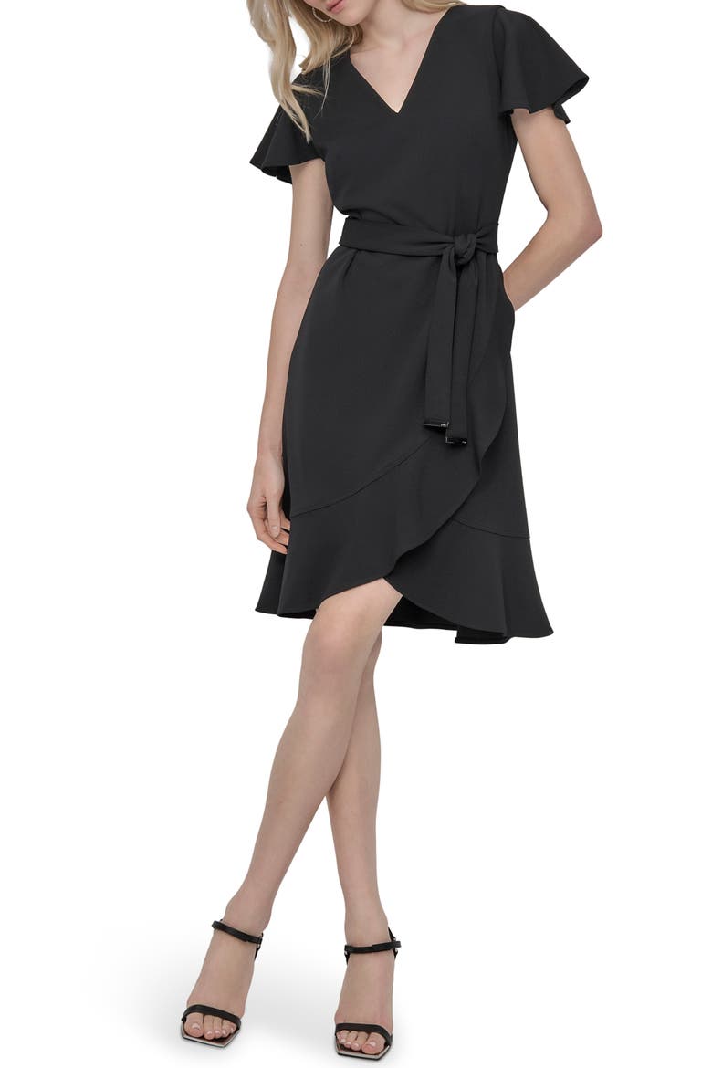 Short Sleeve Tulip Hem Fit & Flare Dress (Women) | Nordstromrack