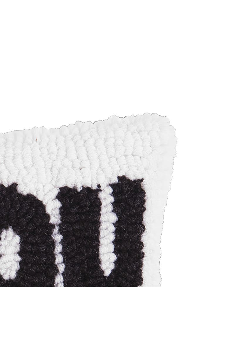 "I Heart You" Mini Hooked White Valentine's Day Accent Pillow 6" x 12", Alternate, color, White
