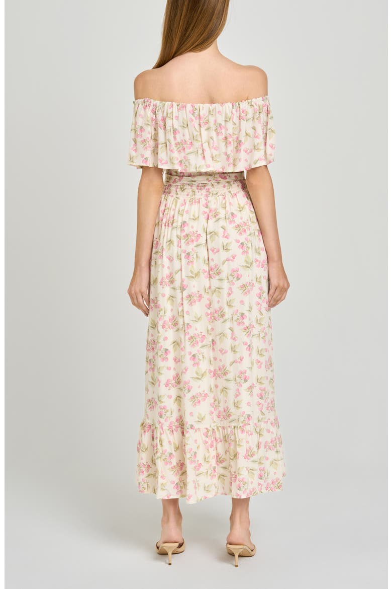 Indie Floral Off-the-Shoulder Dress, Alternate, color, GARDEN RASPBERRY
