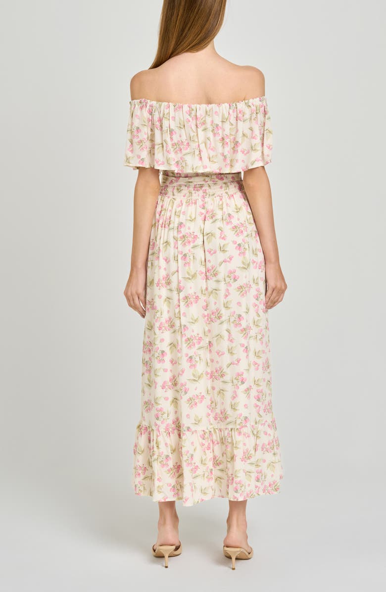 WAYF Indie Floral Off-the-Shoulder Dress, Alternate, color, Garden Raspberry