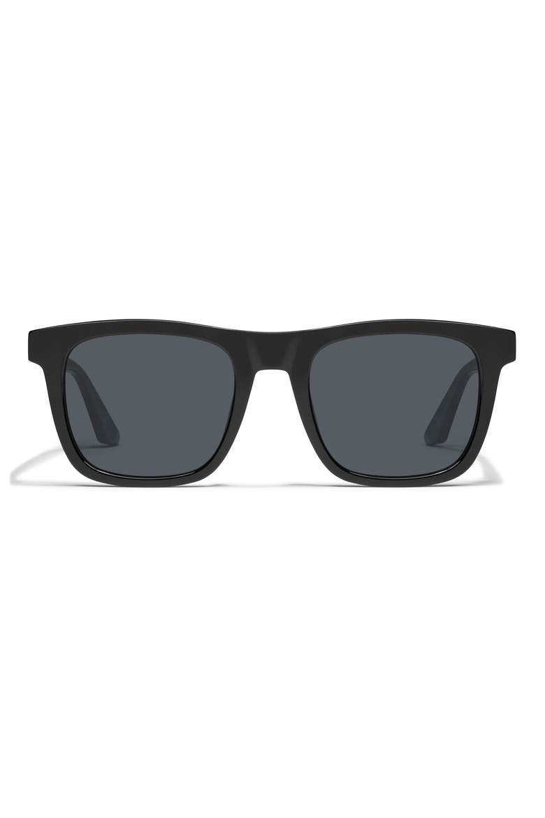 Flip Side 53mm Polarized Square Sunglasses, Main, color, BLACK/SMOKE POLARIZED