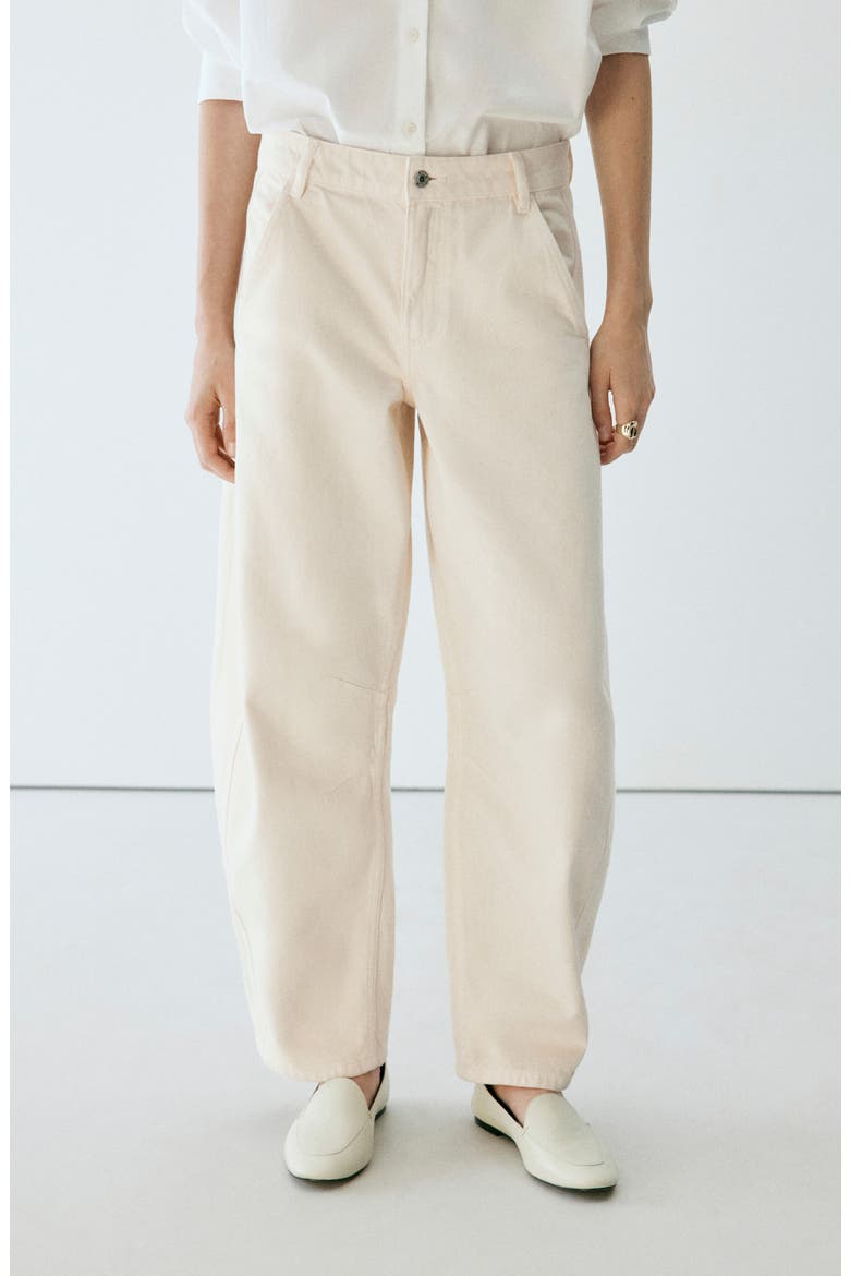 Balloon Leg Jeans, Alternate, color, ECRU