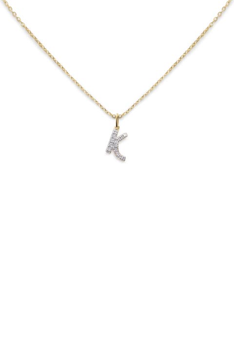 Lab Created Diamond Initial Pendant Necklace (Online Trunk Show)