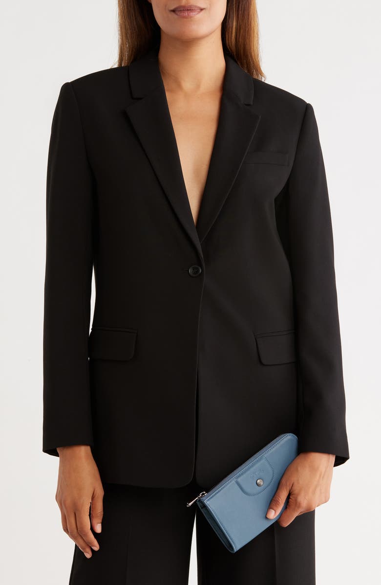 Longchamp Leather Zip Wallet, Alternate, color, Nordic