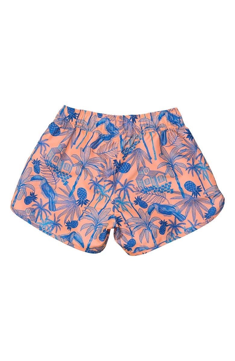 Snapper Rock Kids' Tropicana Swim Shorts, Alternate, color, Orange / Blue