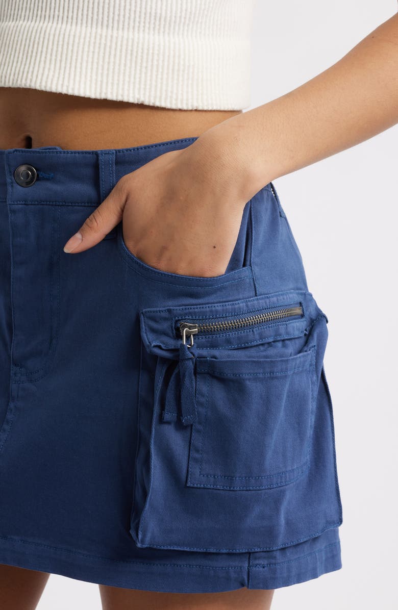 BP. Cargo Miniskirt, Alternate, color, Blue Indigo
