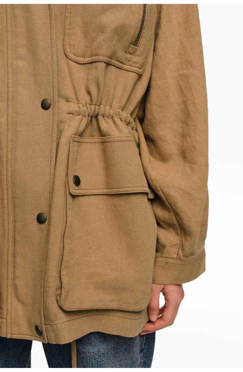 Bimba y Lola Jacket With Adjustable Waist, Alternate, color, Camel