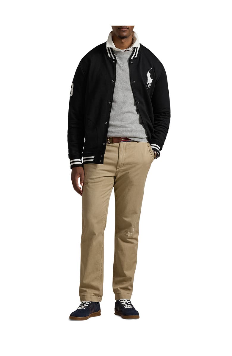 Polo Ralph Lauren Big
Tall Big Pony Fleece Baseball Jacket, Alternate, color, Polo Black