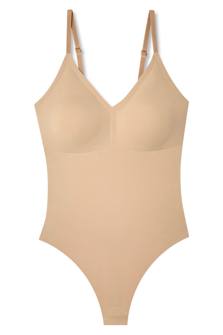 True Body Every Day Smoothing Bodysuit, Alternate, color, DESERT
