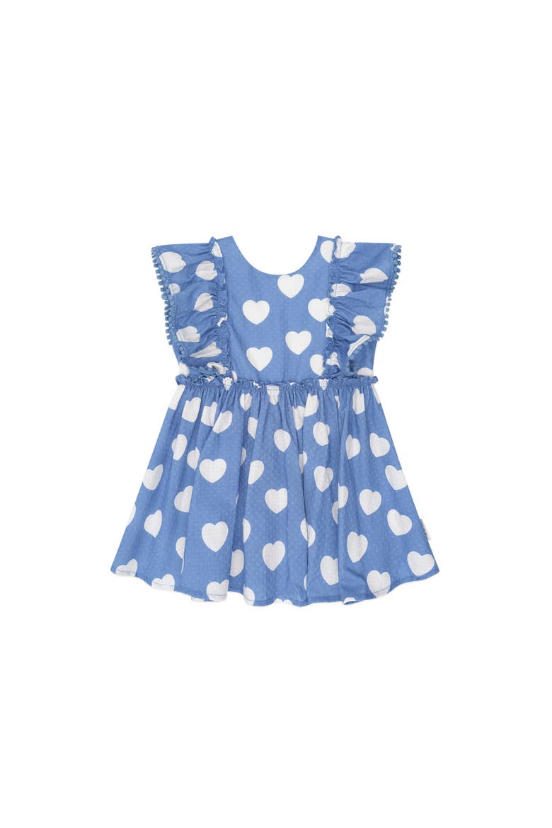 Frill Heart Bow Dress, Main, color, Bijou Blue
