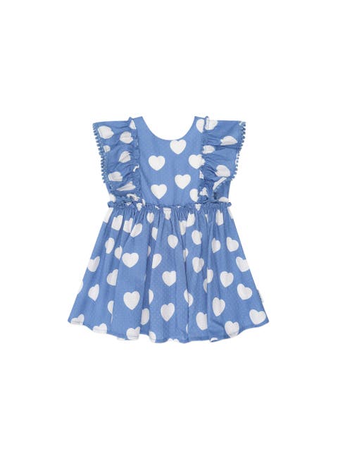 Frill Heart Bow Dress (Toddler, Little Kid, Big Kid)