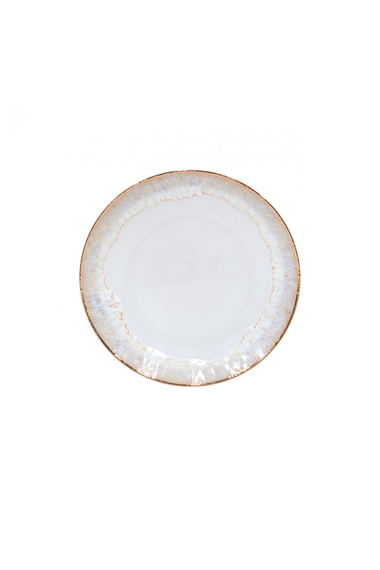 Taormina Set/6 dinner plates, Main, color, White & gold