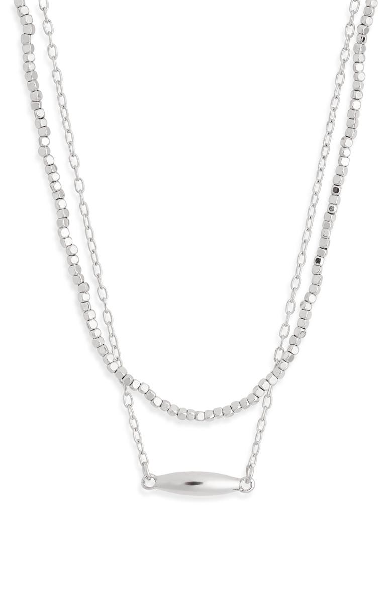 NORDSTROM RACK 2-Pack Chain Necklace, Main, color, Silver
