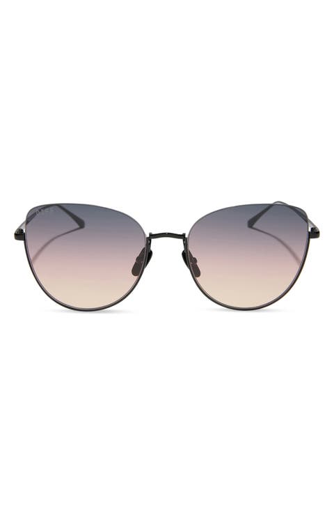 Kinsley 57mm Gradient Round Sunglasses