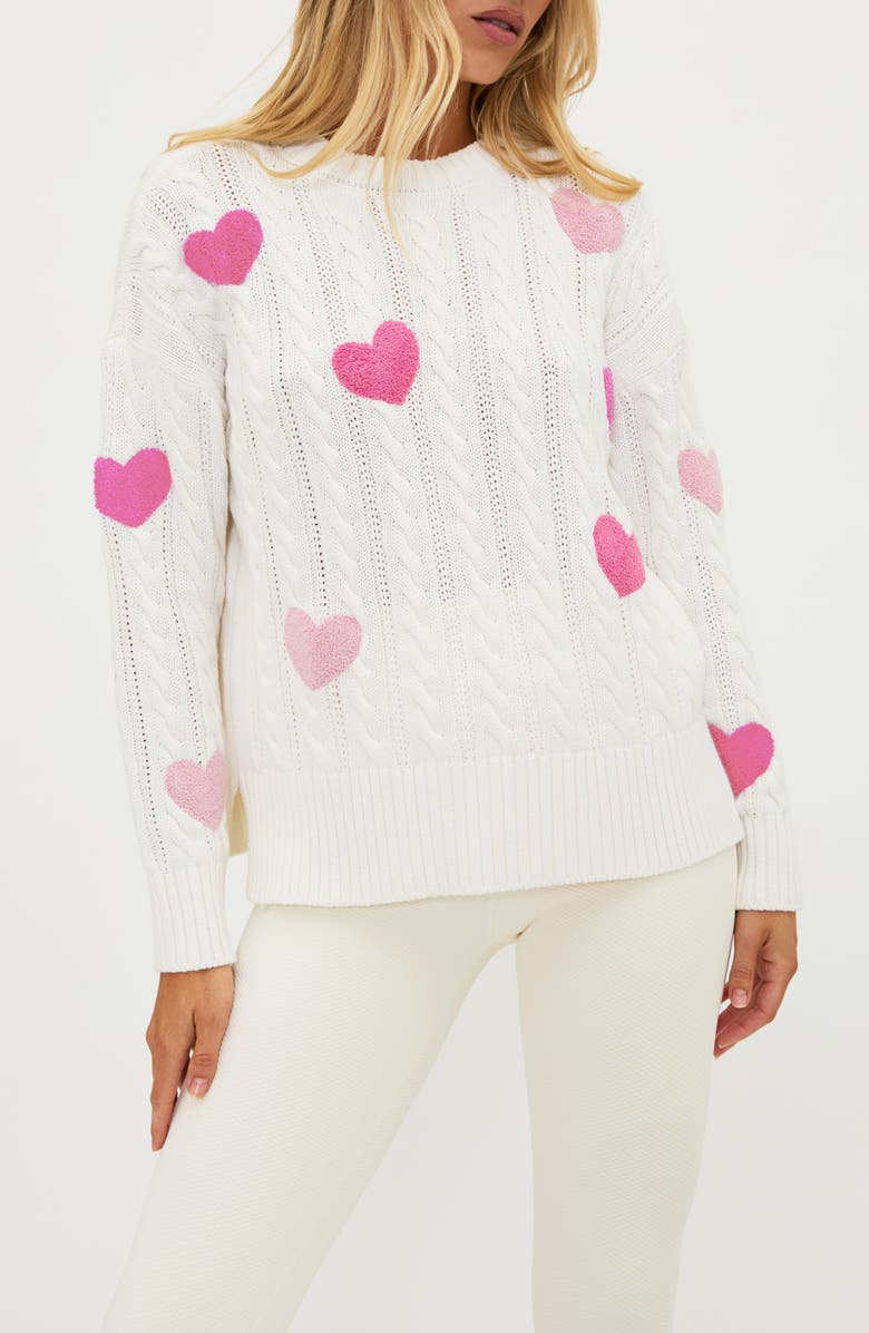 Beach Riot Callie Crewneck Cotton Sweater, Alternate, color, 