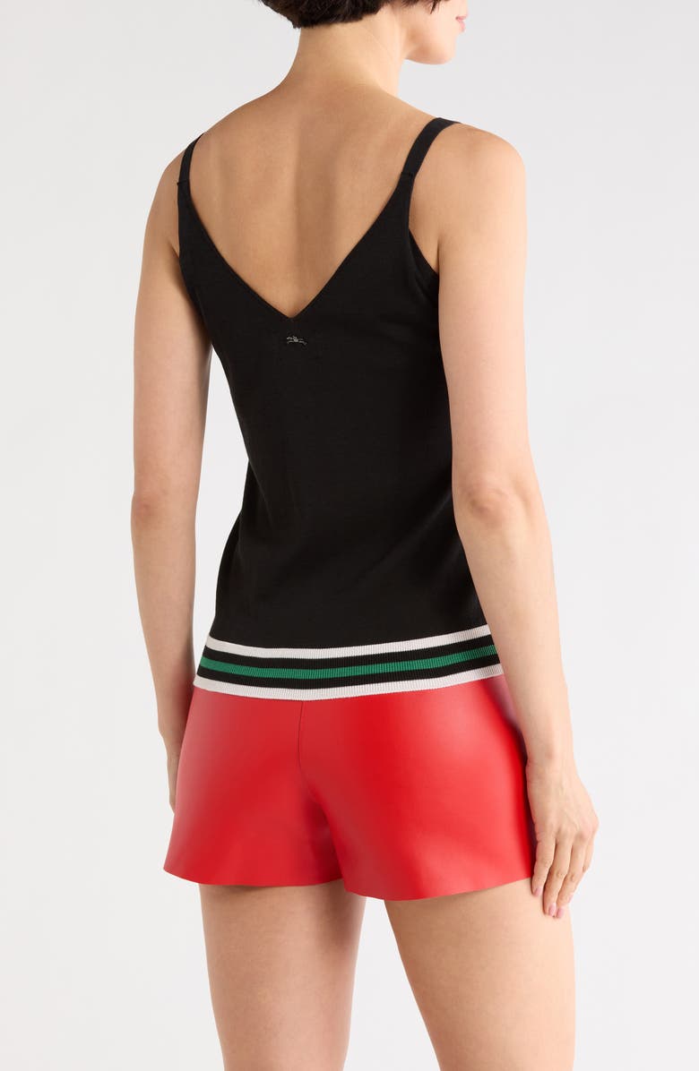 Longchamp Silk Blend Sweater Tank, Alternate, color, Black