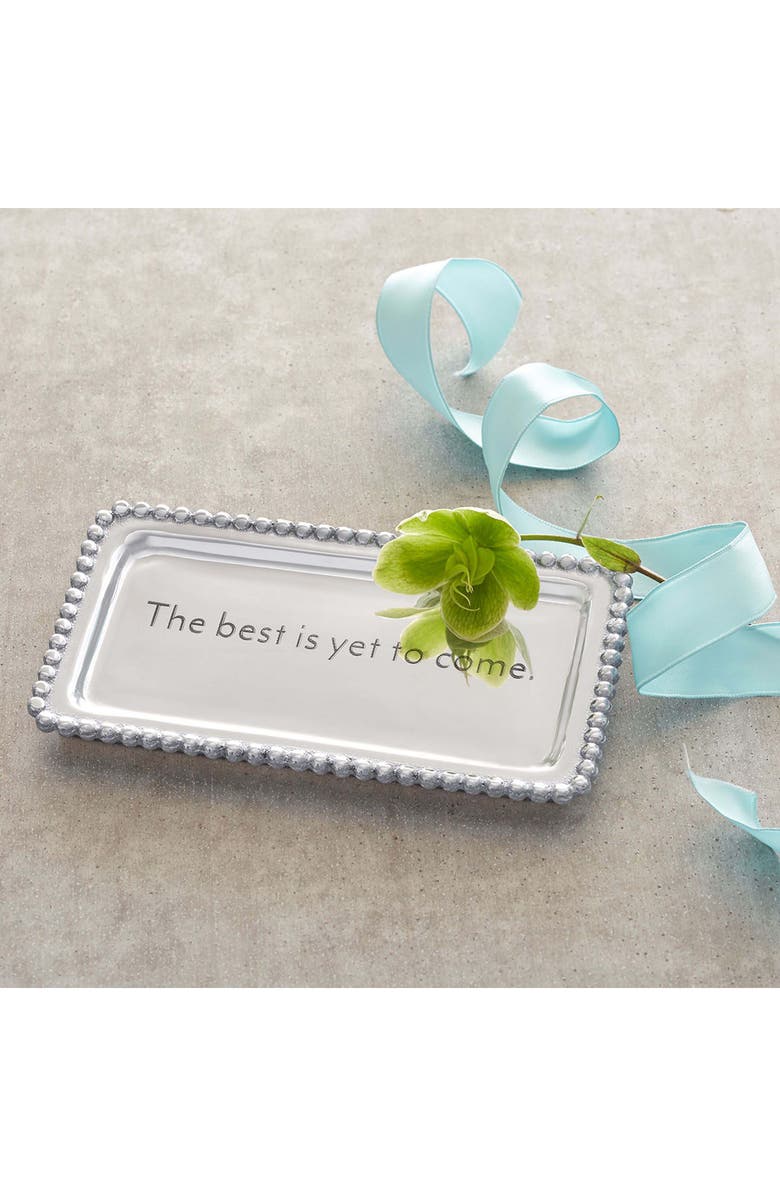 Mariposa The Best is Yet to Come Tray, Alternate, color, Silver