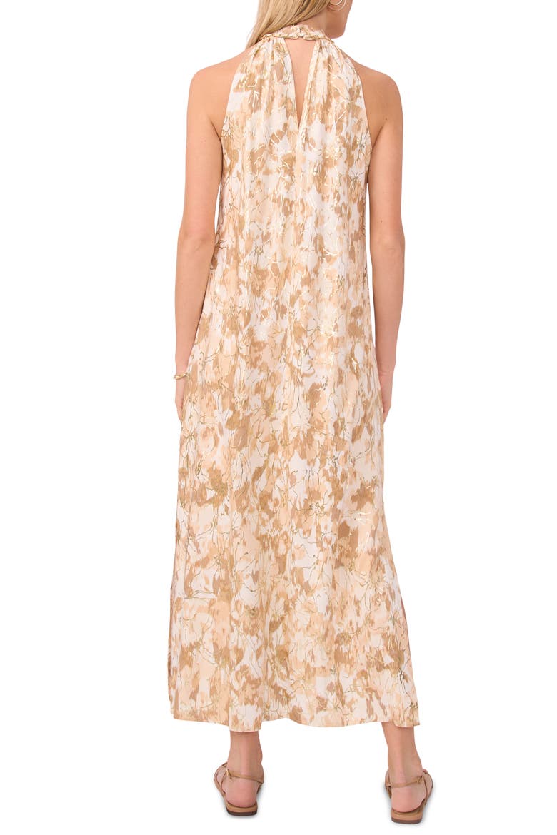 Halter Maxi Shift Dress, Alternate, color, NATURAL