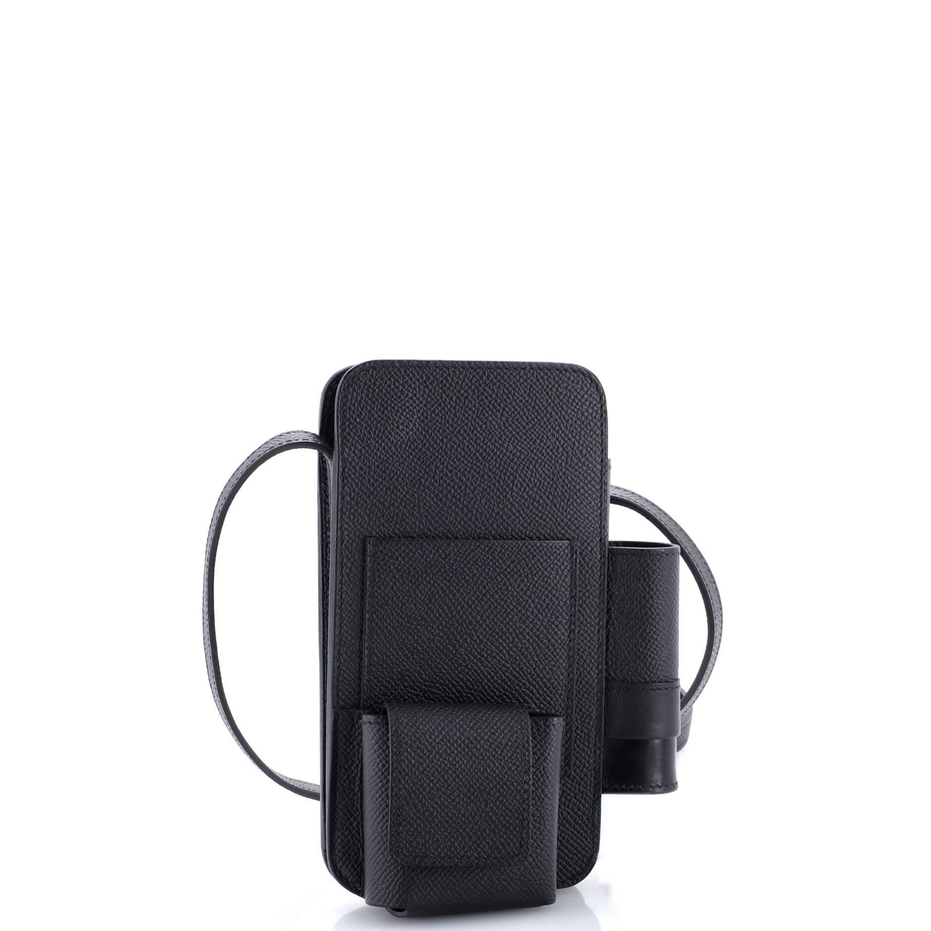 Pre-Owned Hermes Hermesway Phone Case Crossbody Bag Epsom, Alternate, color, Noir