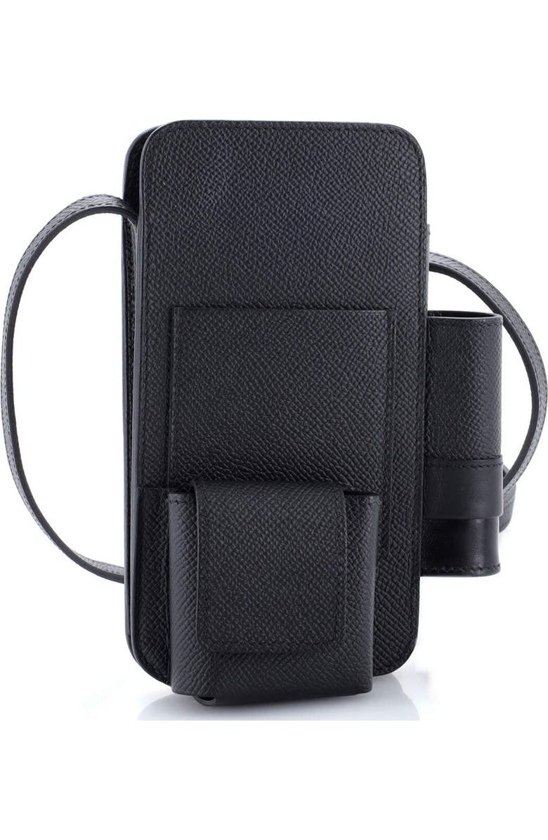 Pre-Owned Hermes Hermesway Phone Case Crossbody Bag Epsom, Alternate, color, Noir