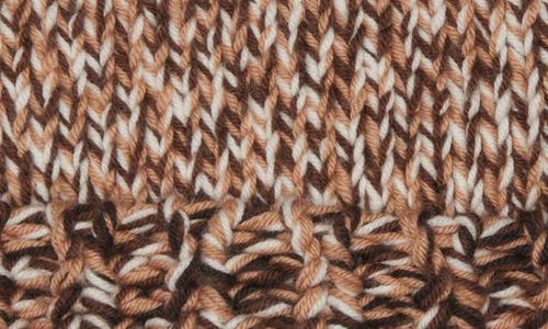 Moncler Logo Patch Rib Wool Beanie In Brown