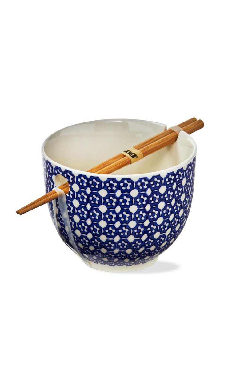 tag Lisbon Dot Noodle Bowl S/2 Blue Stoneware Everyday, Main, color, Blue