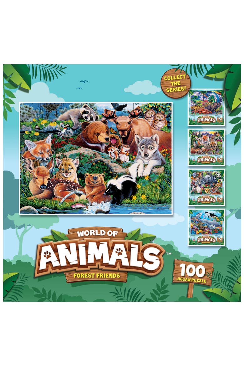 Forest Friends 100 Piece Jigsaw Puzzle, Alternate, color, Multicolor