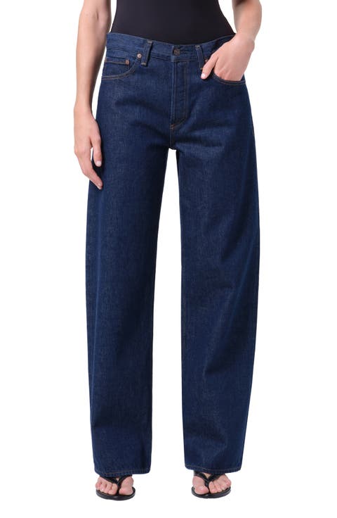 Arc High Waist Loose Wide Leg Jeans (Rinse Rinse)